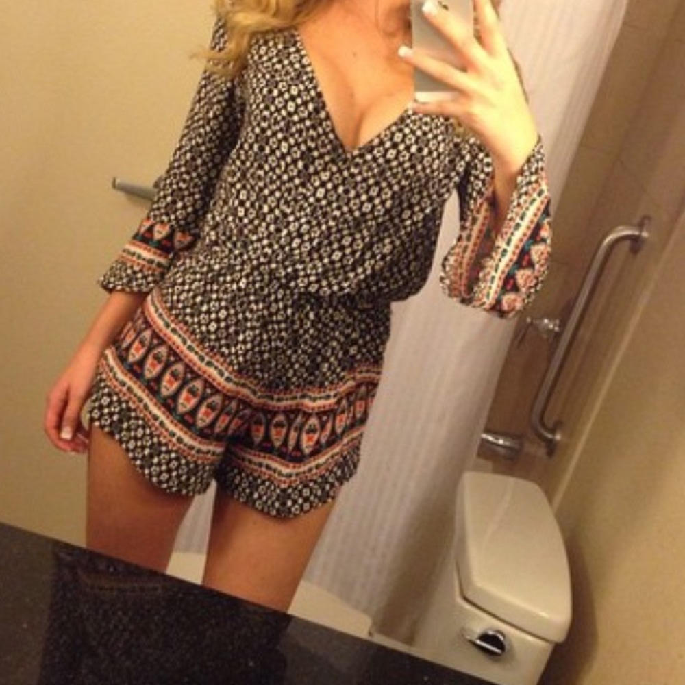Bell sleeve romper - bought from Tillys